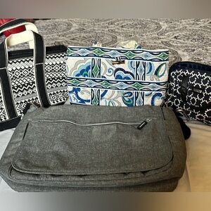 Four assorted bags: Vera Bradley, Tommy Hilfiger, Lands End & IKEA